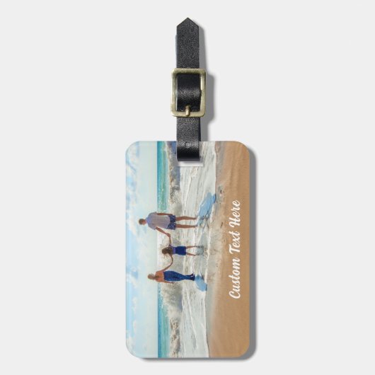 写真の荷物タグとカスタム文字名 ラゲッジタグ (正面縦)