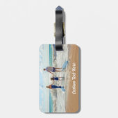 写真の荷物タグとカスタム文字名 ラゲッジタグ (裏面縦)