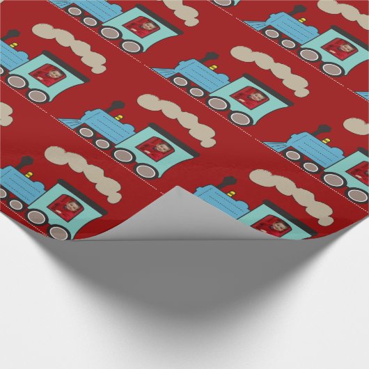 写真の蒸気の列車のChoo Chooのラッパーの紙 ラッピングペーパー (角)