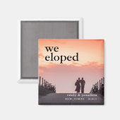 写真の記念のお知らせ駆け落ち マグネット (正面/裏面)