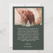 写真の誕生のお知らせクリスマスベビーシャワー 案内状 (裏面)