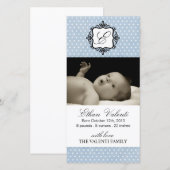 写真の誕生のお知らせ写真カード 案内状 (正面/裏面)