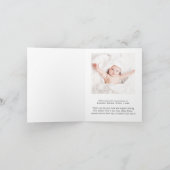 写真の誕生のお知らせ ノートカード (内部)