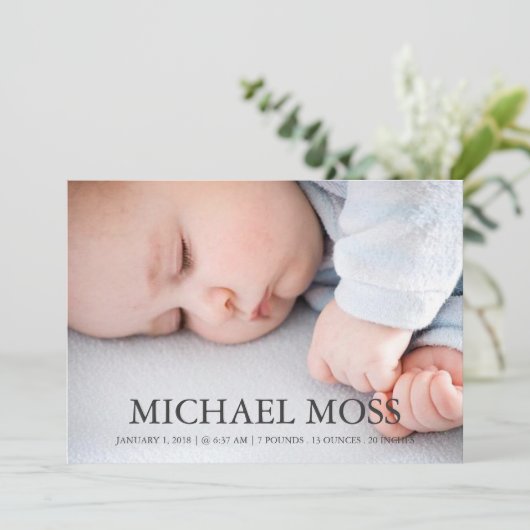 写真の誕生の発表|の一流の写真 案内状 (スタンド正面)