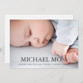 写真の誕生の発表|の一流の写真 案内状 (正面/裏面)