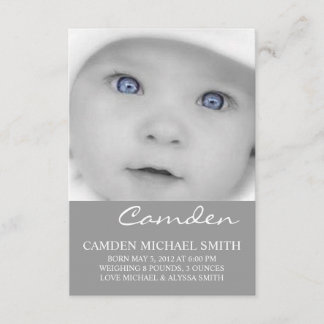 写真の誕生の発表|の名前 案内状