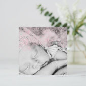 写真の誕生の発表-女の子 案内状 (スタンド正面)