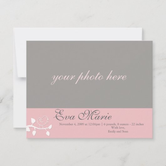 写真の誕生の発表 案内状 (正面)