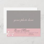 写真の誕生の発表 案内状 (正面/裏面)