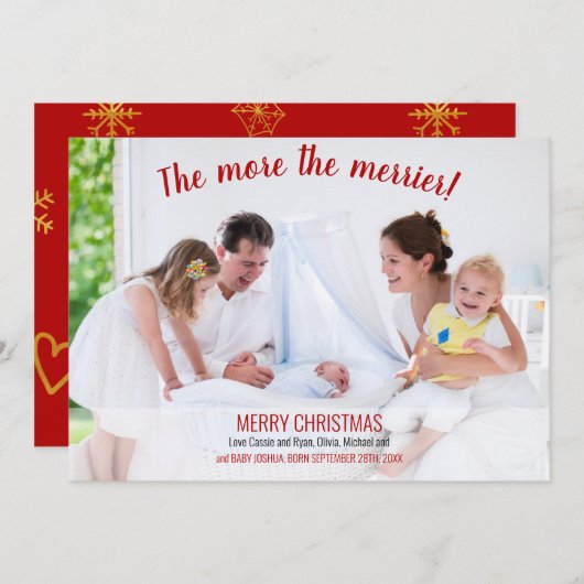 写真の誕生メリーの発表 シーズンカード (正面/裏面)