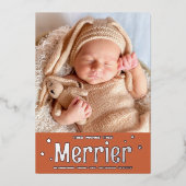 写真の誕生メリーの発表 箔シーズンカード (正面)