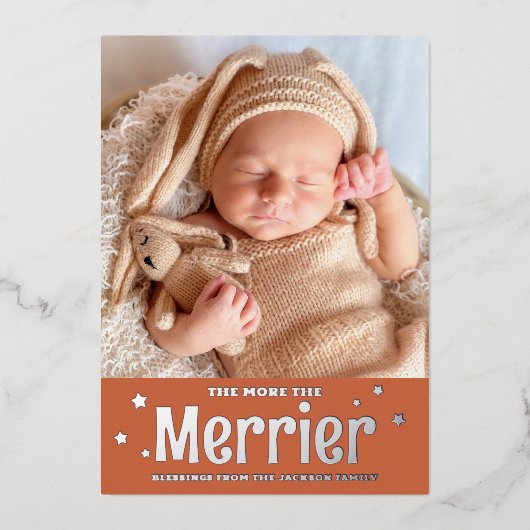 写真の誕生メリーの発表 箔シーズンカード (正面)