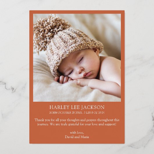 写真の誕生メリーの発表 箔シーズンカード (裏面)