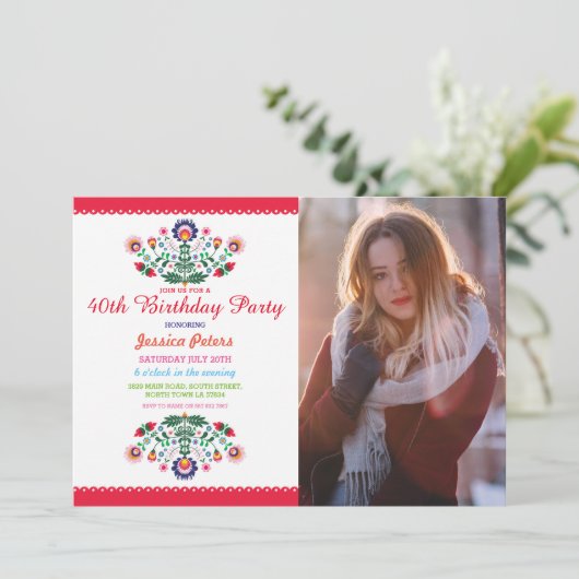 写真の誕生会の花のフェスタのメキシコ人Viva 招待状 (スタンド正面)