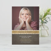 写真の誕生日の招待状の第30パーティーの写真 招待状 (スタンド正面)
