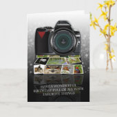 写真の誕生日グリーティングカード カード (黄色い花)