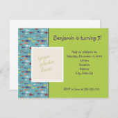 写真の誕生日招待状 招待状 (正面/裏面)