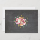 写真の誕生発表ベビーガール統計カード 案内状 (裏面)