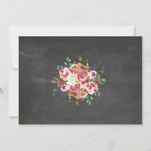 写真の誕生発表ベビーガール統計カード 案内状 (裏面)