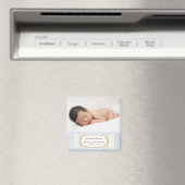 写真の誕生発表マグネット – 男の赤ちゃん マグネット (インサイチュ (食洗機))