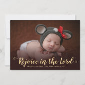 写真の誕生発表宗教的クリスマスカード シーズンカード (正面)