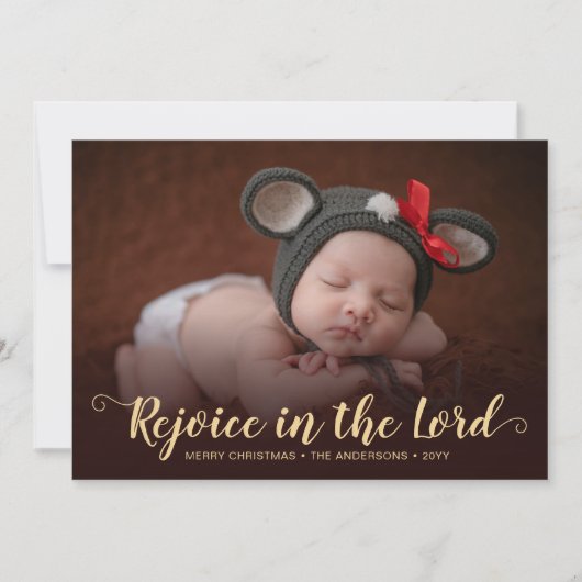 写真の誕生発表宗教的クリスマスカード シーズンカード (正面)