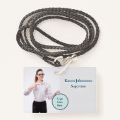 写真の識別名会社ロゴID バッジ (正面ランヤード)