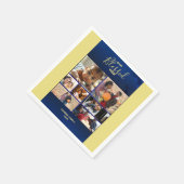 写真の賛美年の家族の写真のコラージュの追加 スタンダードカクテルナプキン (角)