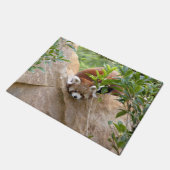 写真の赤いパンダ、動物0233。 ドアマット (アングル)