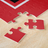 写真の赤お気に入りの黒の縁どカスタム ジグソーパズル (側面)