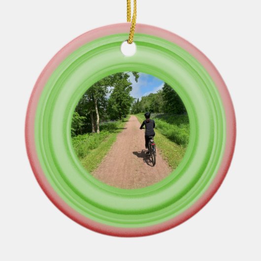 写真の赤と緑のセラミックオーナメントの追加 セラミックオーナメント (正面)