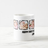 写真の走り書きフレームのパーソナライズな母の日 コーヒーマグカップ (中央)