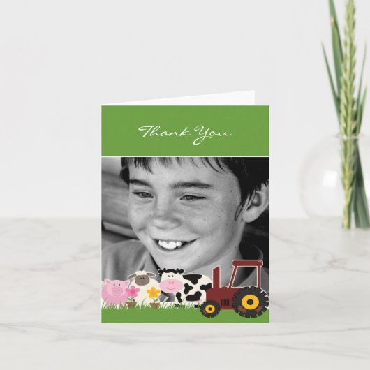 写真の農場カードありがとう サンキューカード (正面)