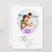 *～*写真の返信RSVP + QR AR6フローラ結婚の請求書 招待状 (正面)