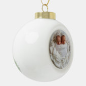 写真の追カスタム加雪片枠オーナメント セラミックボールオーナメント (左)