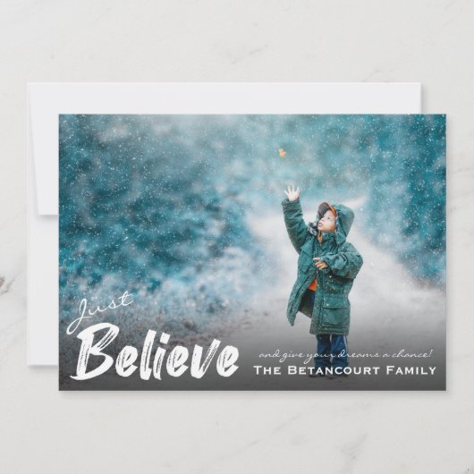 写真の追モダン加 | 信じクリスマス シーズンカード (正面)