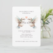 写真の追加かわいい婚約パーティ招待状 セーブザデート (スタンド正面)