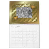 写真の追加かわいらし縁ど カレンダー (2月 2026)