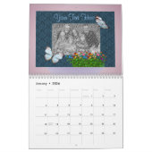 写真の追加かわいらし縁ど カレンダー (1月 2026)