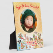 写真の追加と編集文字Southern Cal Cartoon フォトプラーク (側面)