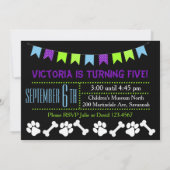 写真の追加を効果的に有効にする誕生日 招待状 (裏面)