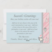 写真の追加カスタムWinter Birds Holiday Card シーズンカード (裏面)