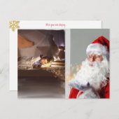 写真の追加サンタ訪問クリスマスイブアナウンセム 案内ポストカード (正面/裏面)