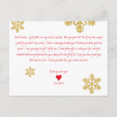 写真の追加サンタ訪問クリスマスイブ告知 案内ポストカード (裏面)