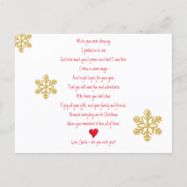 写真の追加サンタ訪問クリスマスイブ 案内ポストカード