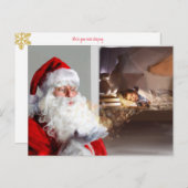 写真の追加サンタ訪問クリスマスイブ 案内ポストカード (正面/裏面)
