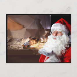 写真の追加サンタ訪問クリスマスイブ 案内ポストカード