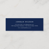 写真の追加シンプル編集可能な色のミニマル スキニー名刺 (裏面)