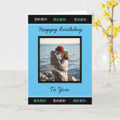 写真の追加ハッピーバースデー カード (黄色い花)