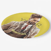 写真の追加パーソナライズされた紙カスタムパーティープレート ペーパープレート (アングル)